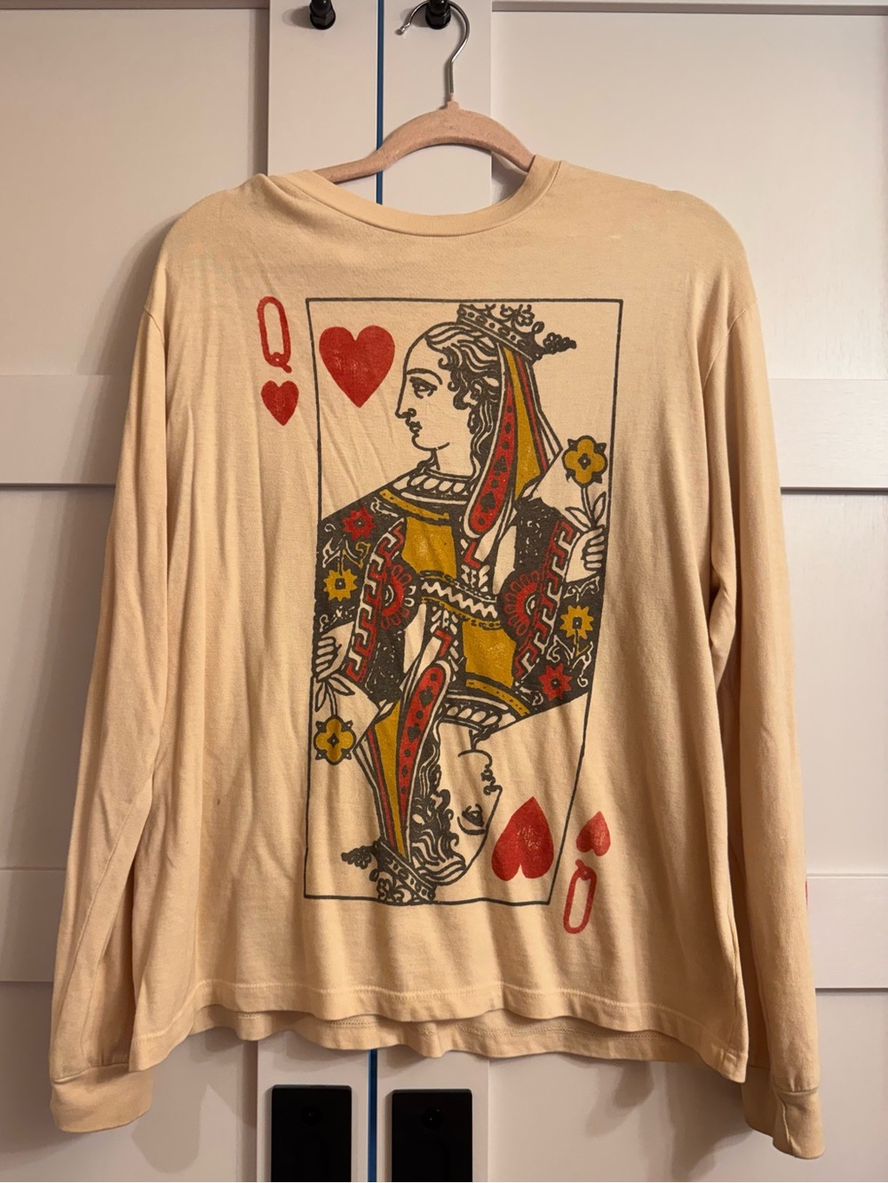 NWOT-Free People Queen of Hearts long sleeve Tshirt